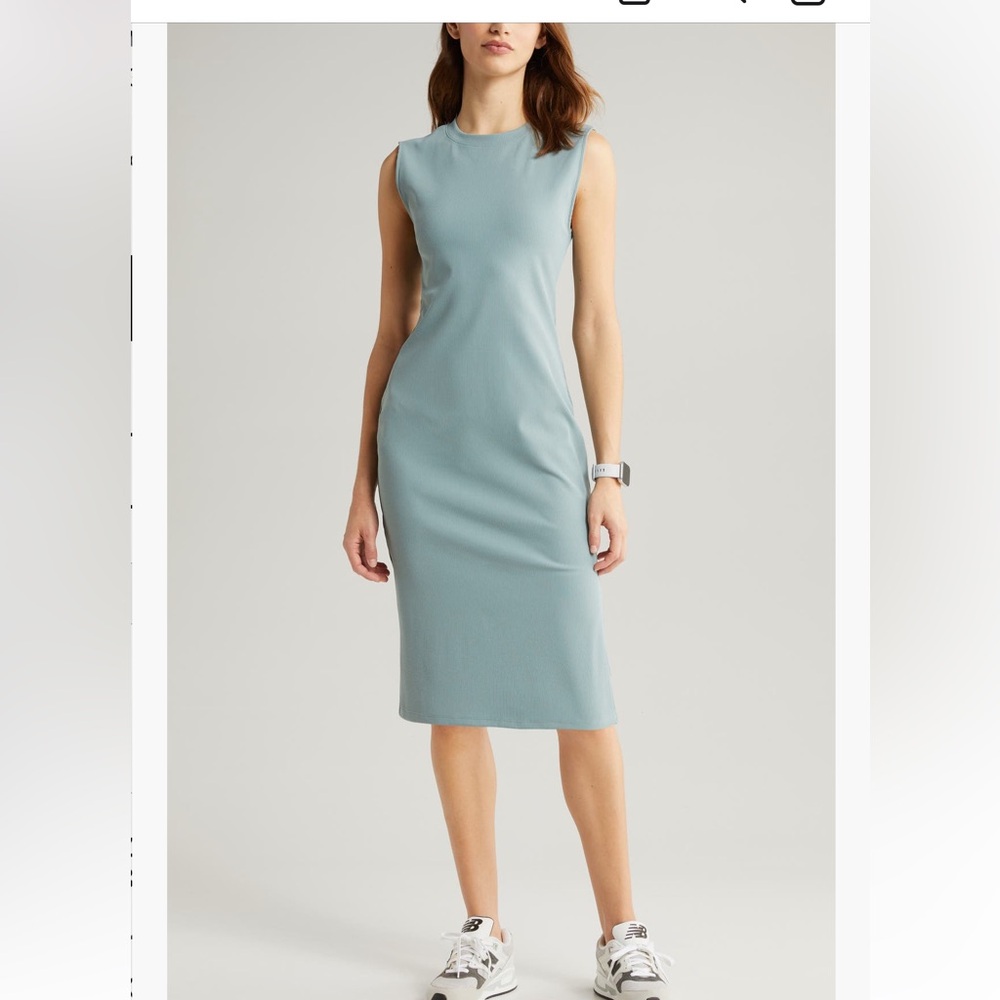 Zella Live in Rib midi Dress, EUC!